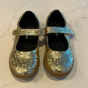 Tucker and Tate Gold Glitter Mary Janes